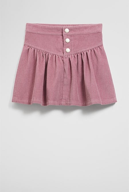 Cord Flounce Skirt