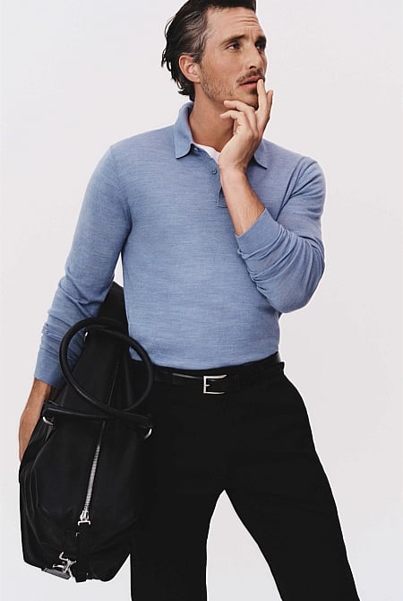 Verified Australian Merino Wool Button Knit Polo