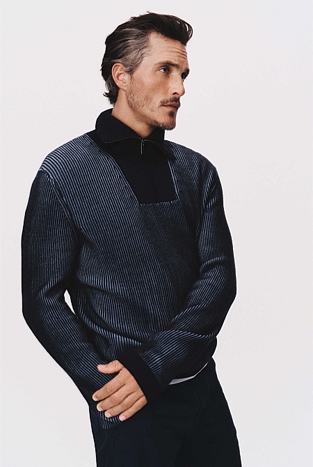 Australian Wool Half Zip Knit