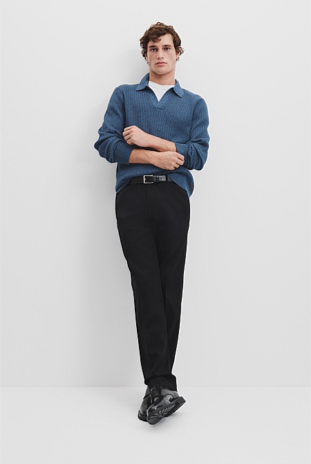 Ribbed Australian Cotton Polo