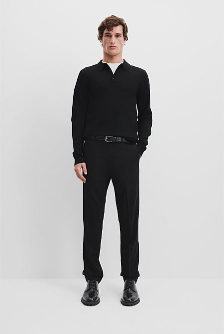 Verified Australian Merino Wool Button Knit Polo