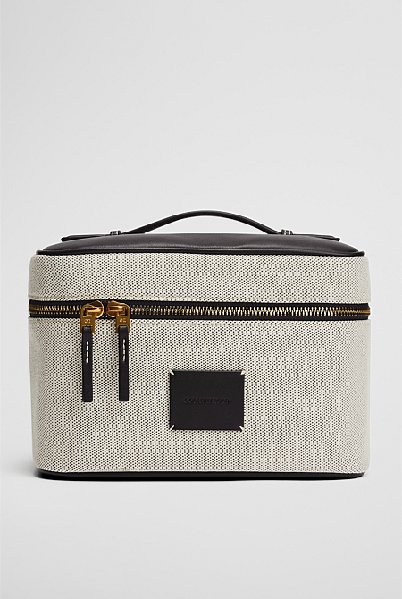 Large Logo Patch Cosmetic Case