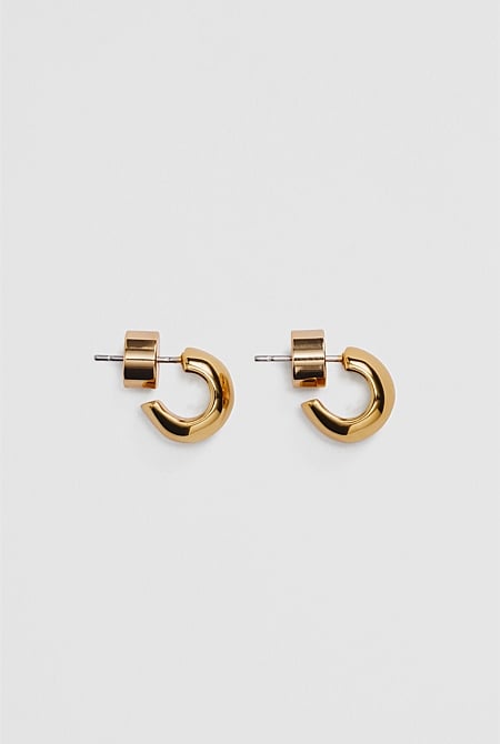 Small Molten Hoop Earring