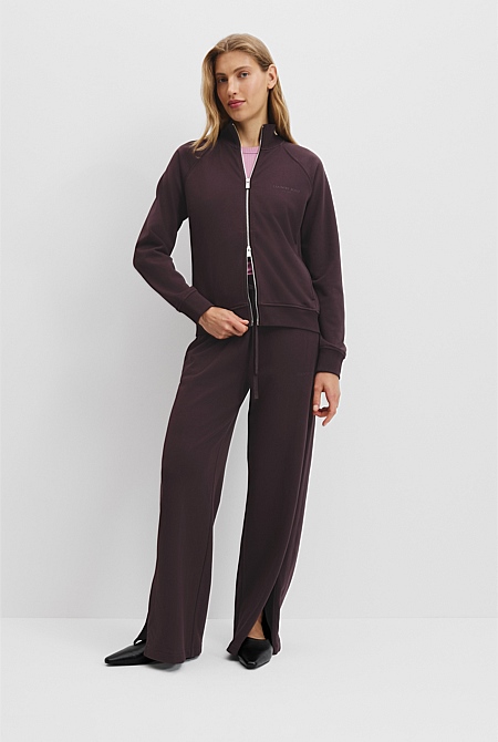 Australian Cotton Wide Leg Track Pant