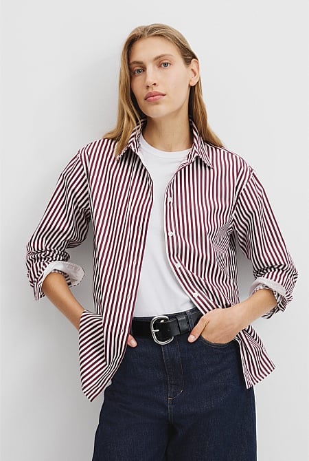 Australian Cotton Stripe Oxford Shirt