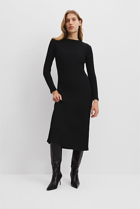 Long Sleeve Rib Dress