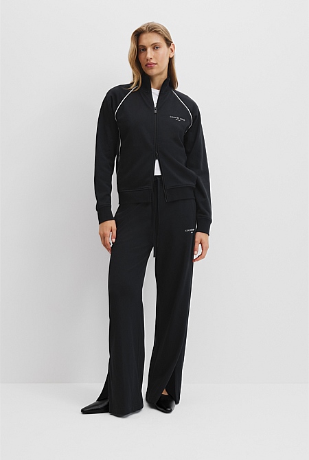 Australian Cotton Wide Leg Track Pant