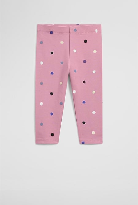 Organically Grown Cotton Blend Star Legging