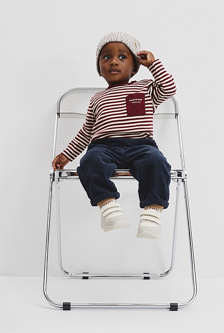 Organically Grown Cotton Long Sleeve Pocket T-Shirt