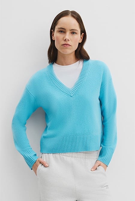 Merino Wool V-Neck Knit