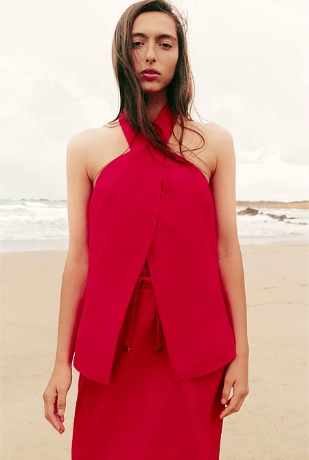 Organically Grown Linen Halter Top