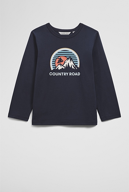 Organically Grown Cotton Snowboard T-Shirt
