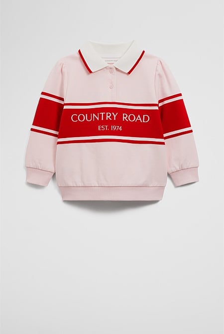 Organically Grown Cotton Logo Rugby Top