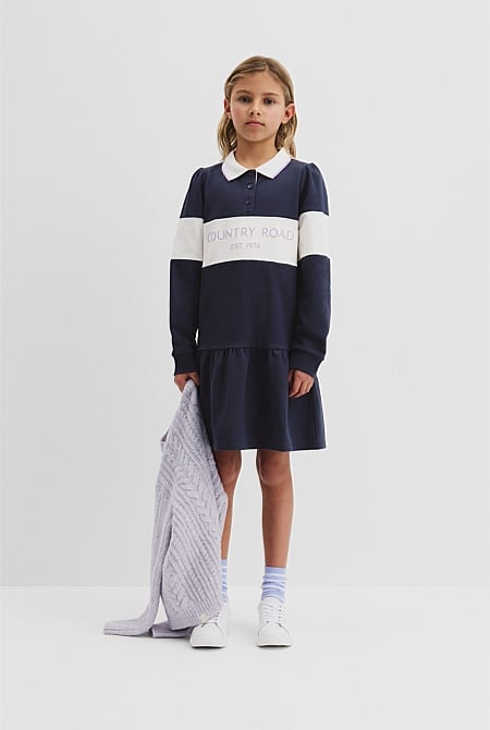 Organically Grown Cotton Logo Rugby Dress