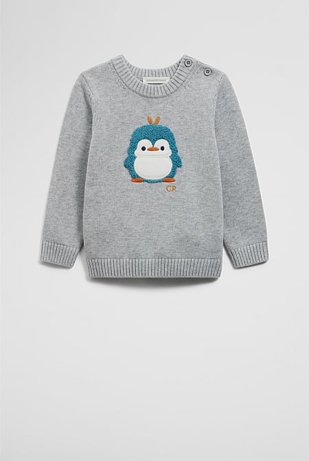 Organically Grown Cotton Penguin Knit