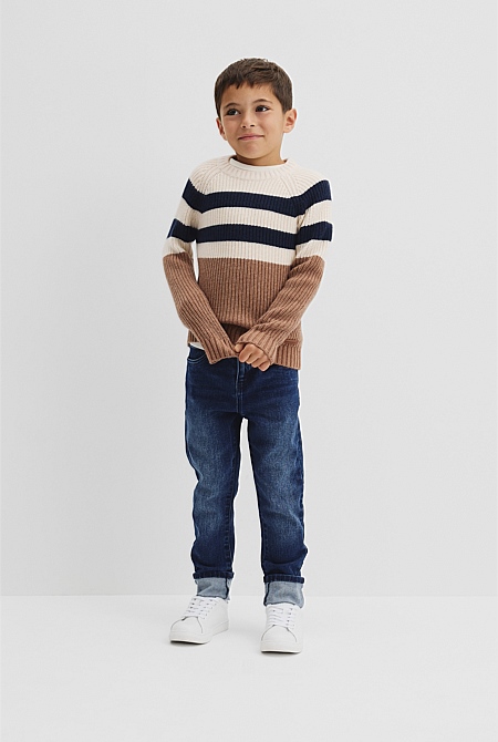 Contrast Stripe Knit