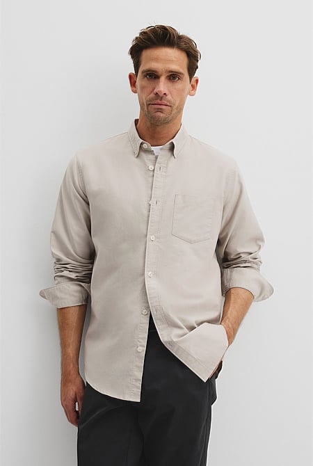 Regular Fit Australian Good Earth Cotton Oxford Shirt