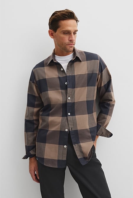 Regular Fit Australian Good Earth Cotton Flannel Shirt