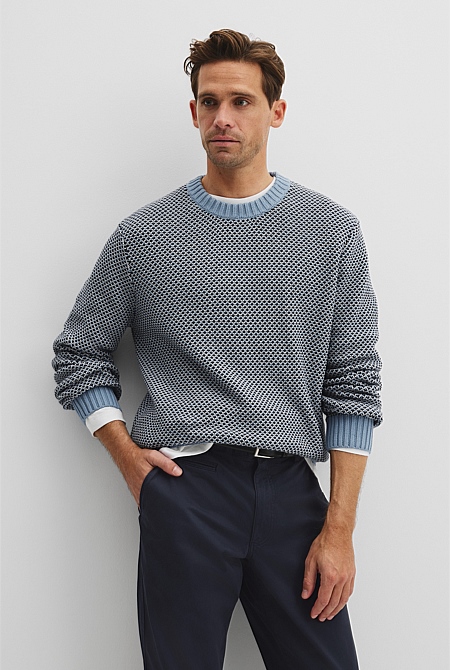 Australian Cotton Blend Textured Knit