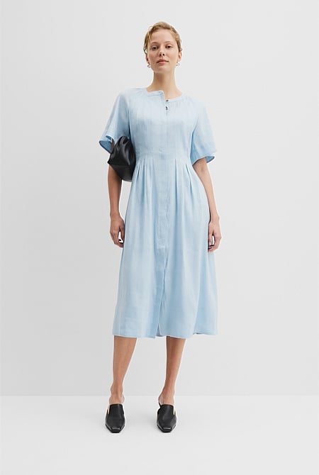 Tuck Detail Shirt Dress