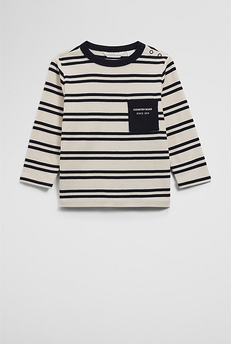 Organically Grown Cotton Long Sleeve Pocket T-Shirt