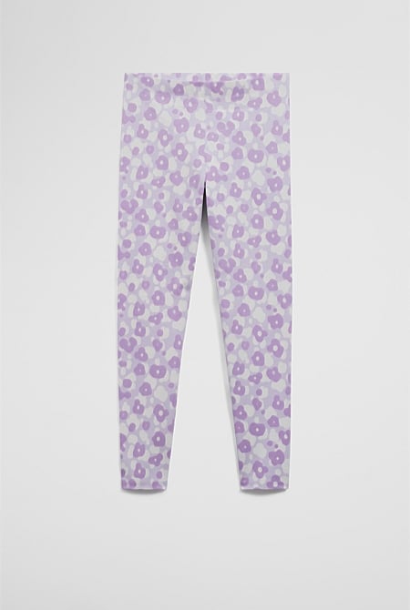 Organically Grown Cotton Blend Flower Legging