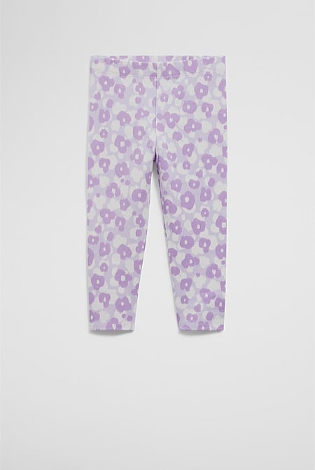 Organically Grown Cotton Blend Flower Legging