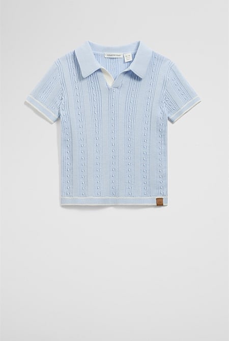 Organically Grown Cotton Knit Polo