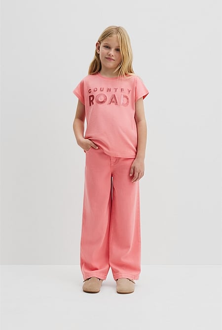 Organically Grown Cotton Sequin Logo T-Shirt