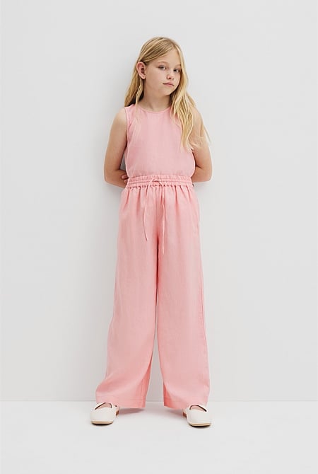 Organically Grown Linen Linen Pull On Pant