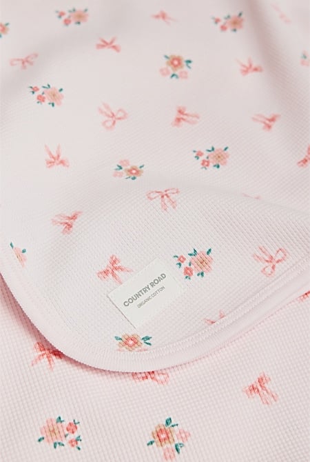 Organically Grown Cotton Waffle Blanket