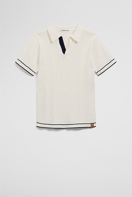 Organically Grown Cotton Knit Polo