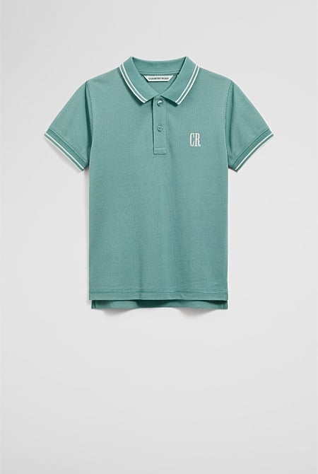 Organically Grown Cotton Logo Polo Shirt