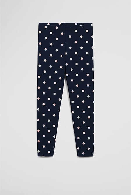 Organically Grown Cotton Blend Spot Legging