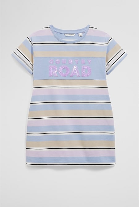 Organically Grown Cotton T-Shirt Logo Dress