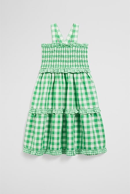 Gingham Midi Dress