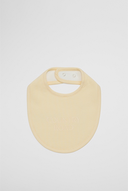 Organically Grown Cotton Waffle Bib
