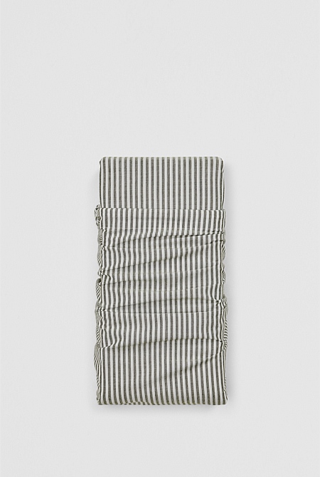 Brae Australian Cotton Stripe King Flat Sheet