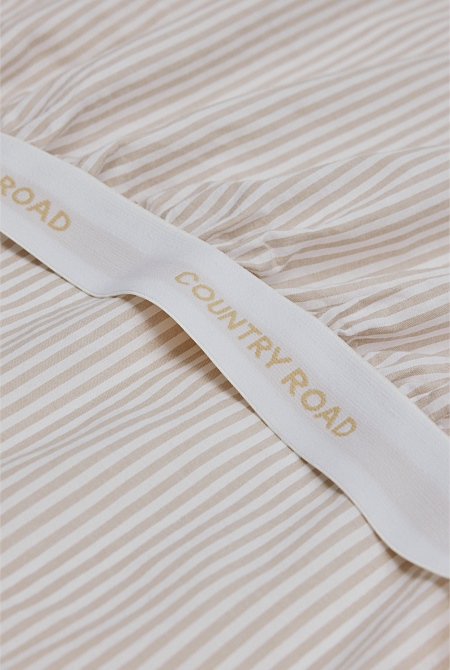 Brae Australian Cotton Stripe King Fitted Sheet