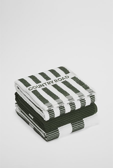 CR Stripe Verified Australian Cotton Tea Towel Pack of 3