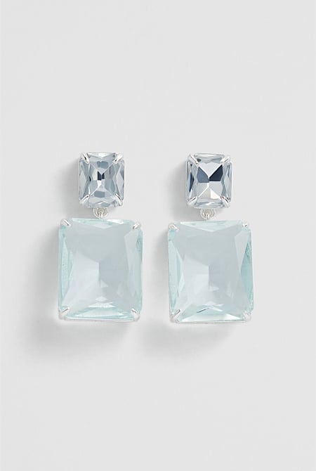 Crystal Drop Stud Earring