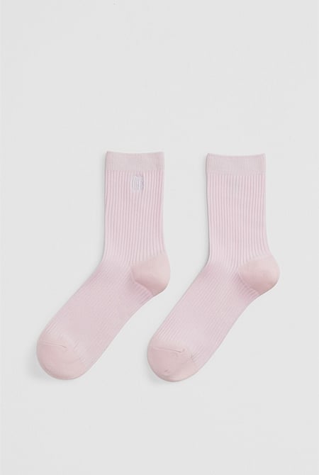Australian Cotton Blend CR Ribbed Three Quarter Crew Sock