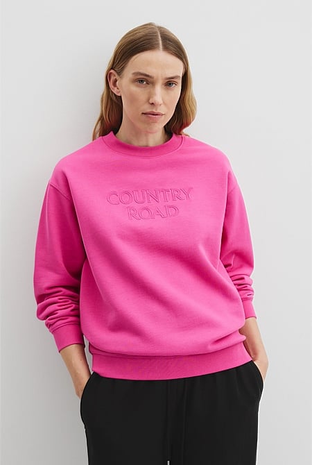 Australian Good Earth Cotton Monogram Sweat