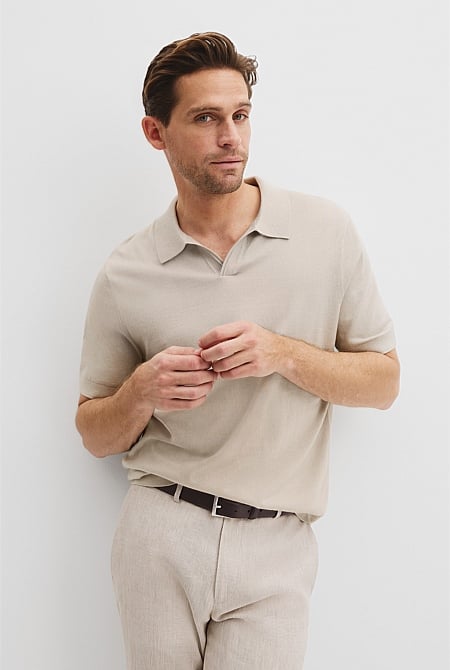 Australian Cotton Blend Silk Trophy Polo