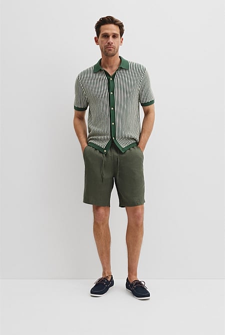 Organically Grown Linen Drawcord Short