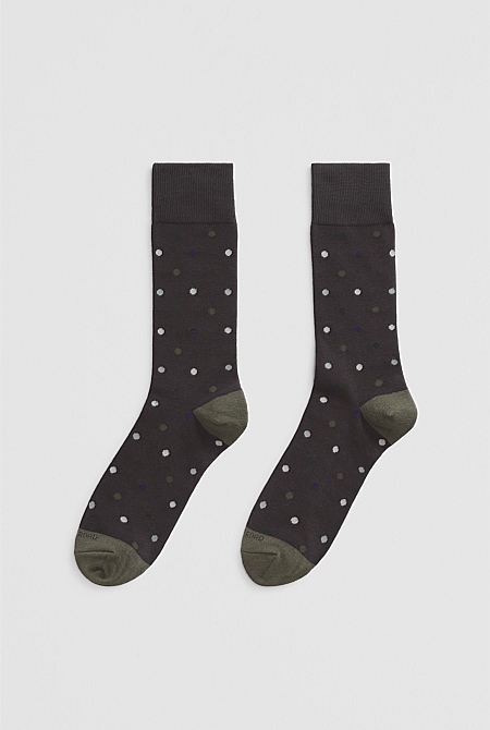 Australian Cotton Blend Spot Sock