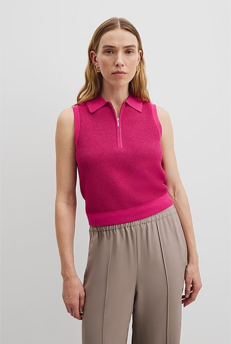 Fine Mesh Knit Tank