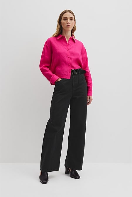 Organically Grown Linen Crop Shirt