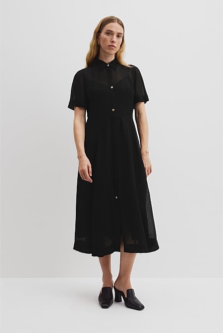 Panelled Detail Midi Dress