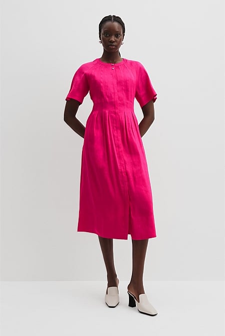 Tuck Detail Shirt Dress
